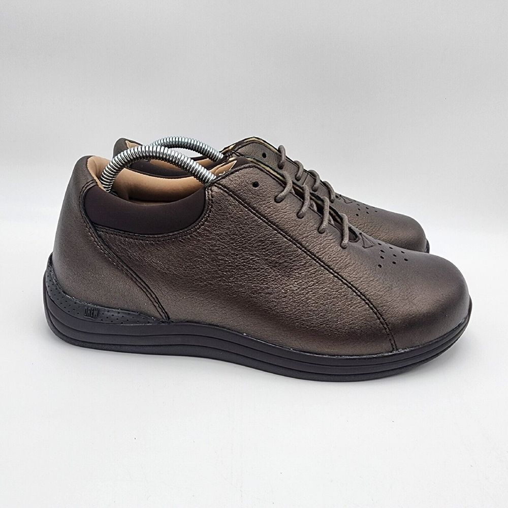 Drew Tulip 10202-9Q Women's Metallic Gold‎ Brown Leather Comfort Shoes Size 7 W